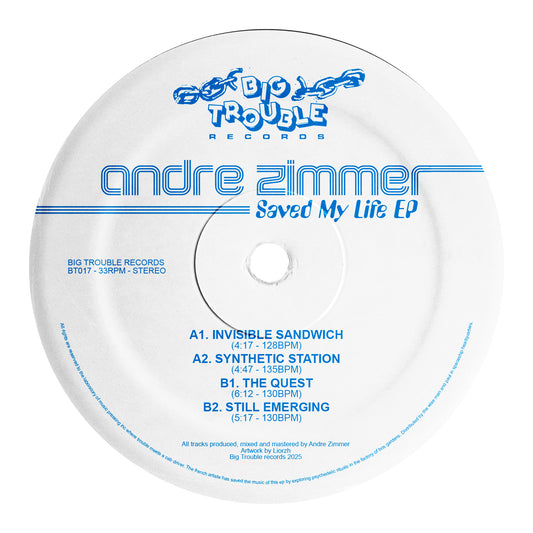 Andre Zimmer - Saved My Life 12" Vinyl